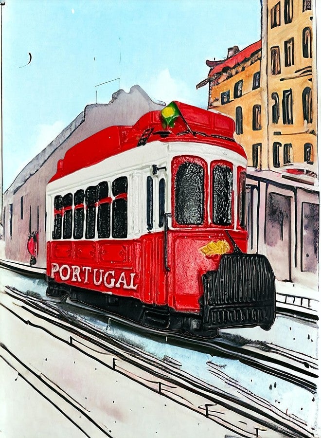 Moira Portugal Tram magnet 3D Resin Magnet for Fridge Decoration Travel Souvenir - Image 2